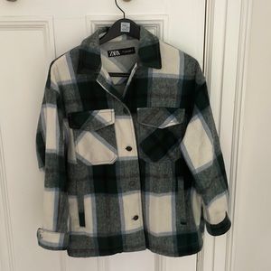 Oversized plaid Shacket from Zara